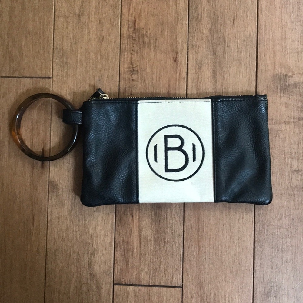 Mud pie monogrammed wristlet